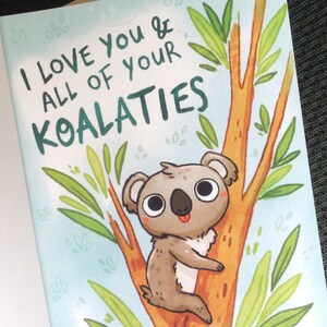 Cartão Koala, cartão de agradecimento, cartão de aniversário, cartão de dia dos namorados, cartão comemorativo, cartão engraçado, papelaria