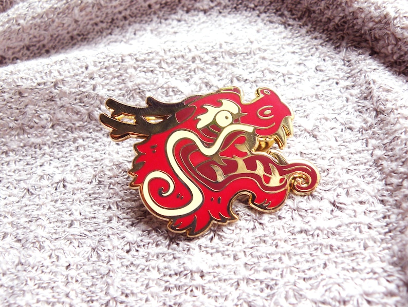 Dragon Enamel Pin Lapel Pin Brooch Pin 1.5 Inch Dragon | Etsy
