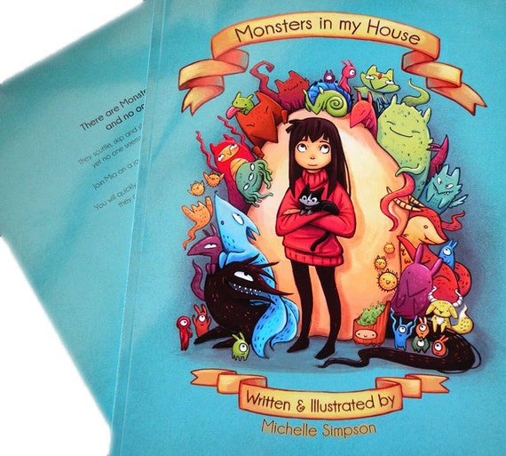 Libro infantil: Monstruos en mi casa primera Etsy España