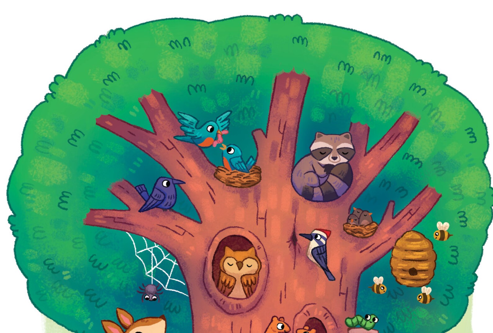 Forest Ecosystem Print: 8.5 by 11 Woodland Nature Nursery | Etsy