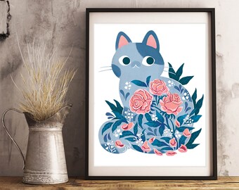 猫の絵　花 mqdefault.jpg