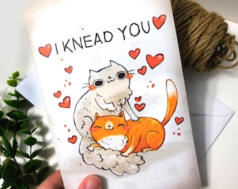 cat card, anniversary, valentines day card, pun card, greeting card, funny card, stationary, love, cats, cay lady, joke, pun