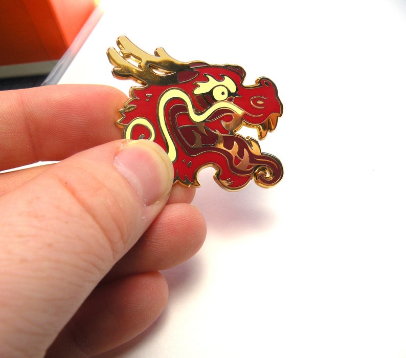 Dragon Enamel Pin Lapel Pin Brooch Pin 1.5 Inch Dragon | Etsy