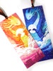 Sun & Moon Dragon Bookmarks, Illustrated bookmark,  unique bookmarks 