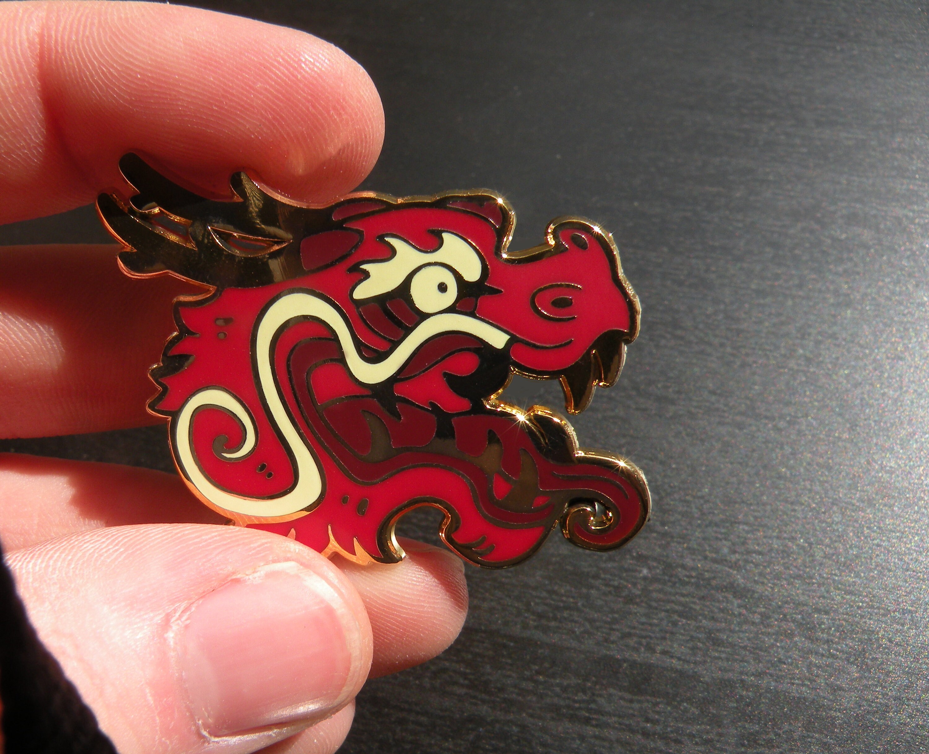 Dragon Enamel Pin Lapel Pin Brooch Pin 1.5 Inch Dragon Etsy