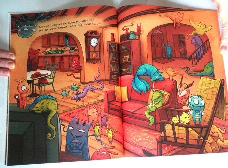 Children's book: Monsters in my House first print run image 5