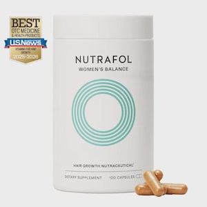 Integratore alimentare per la crescita dei capelli Women's Balance, per donne dai 45 anni in su, confezione da 120 compresse in flacone di vetro.