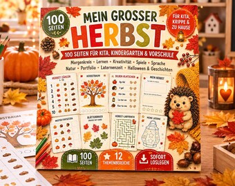 Autumn Daycare Materials | 100 Pages for Kindergarten, Preschool & Nursery | Autumn Bundle PDF