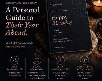 Personalized Birthday Report | Custom Birth Date Reading Keepsake (Digital Download)