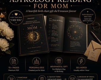 Personalized Astrology Reading for Mom | Birth Chart Report (PDF)