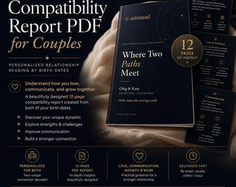 Personalized Couples Compatibility Report | Relationship Reading by Birth Dates (Digital Download)