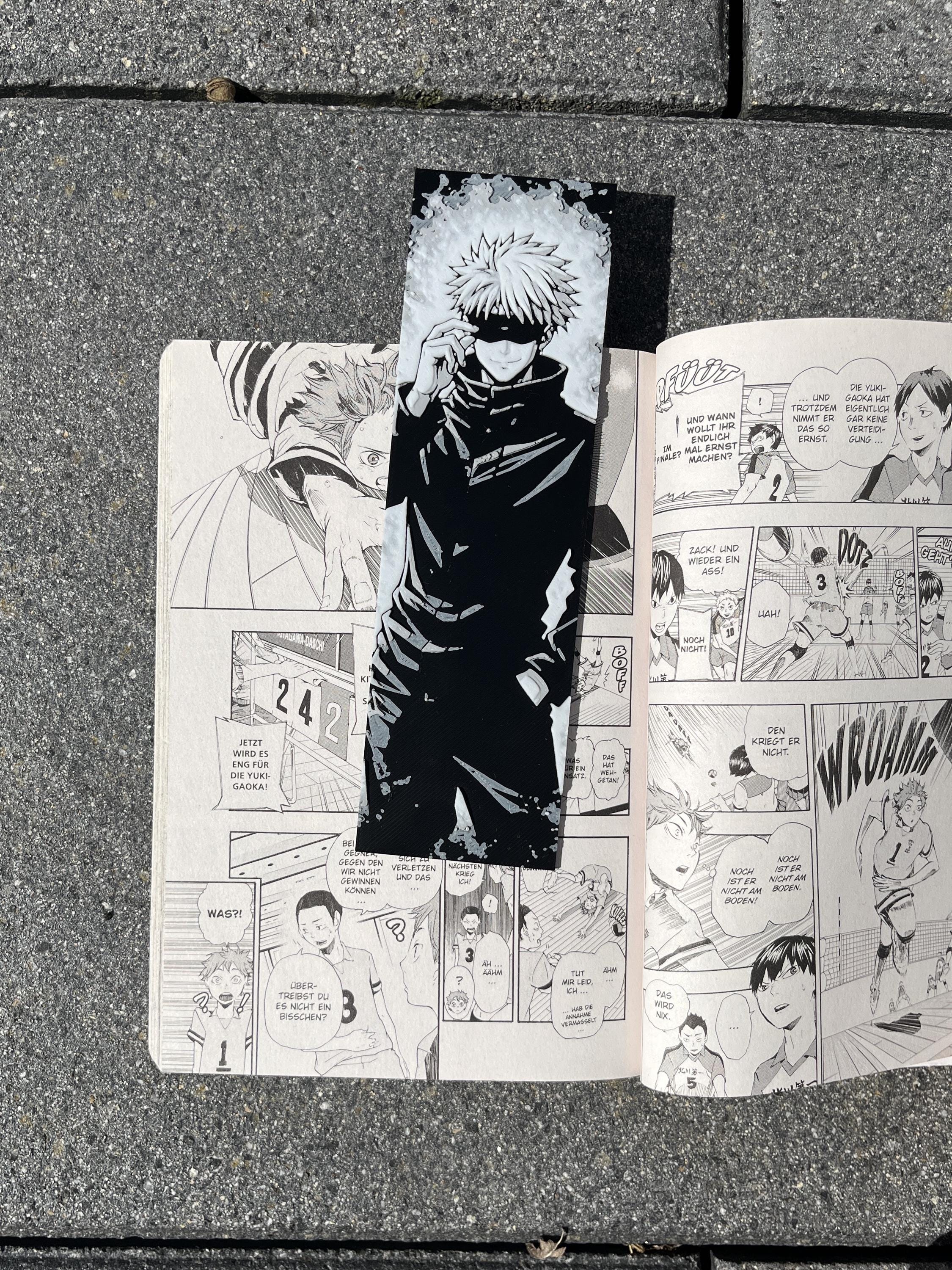 Bookmarks Pattern Gojo Satoru Gojo 3d-print Bookmark - Structured Anime/manga-bookmark With ...