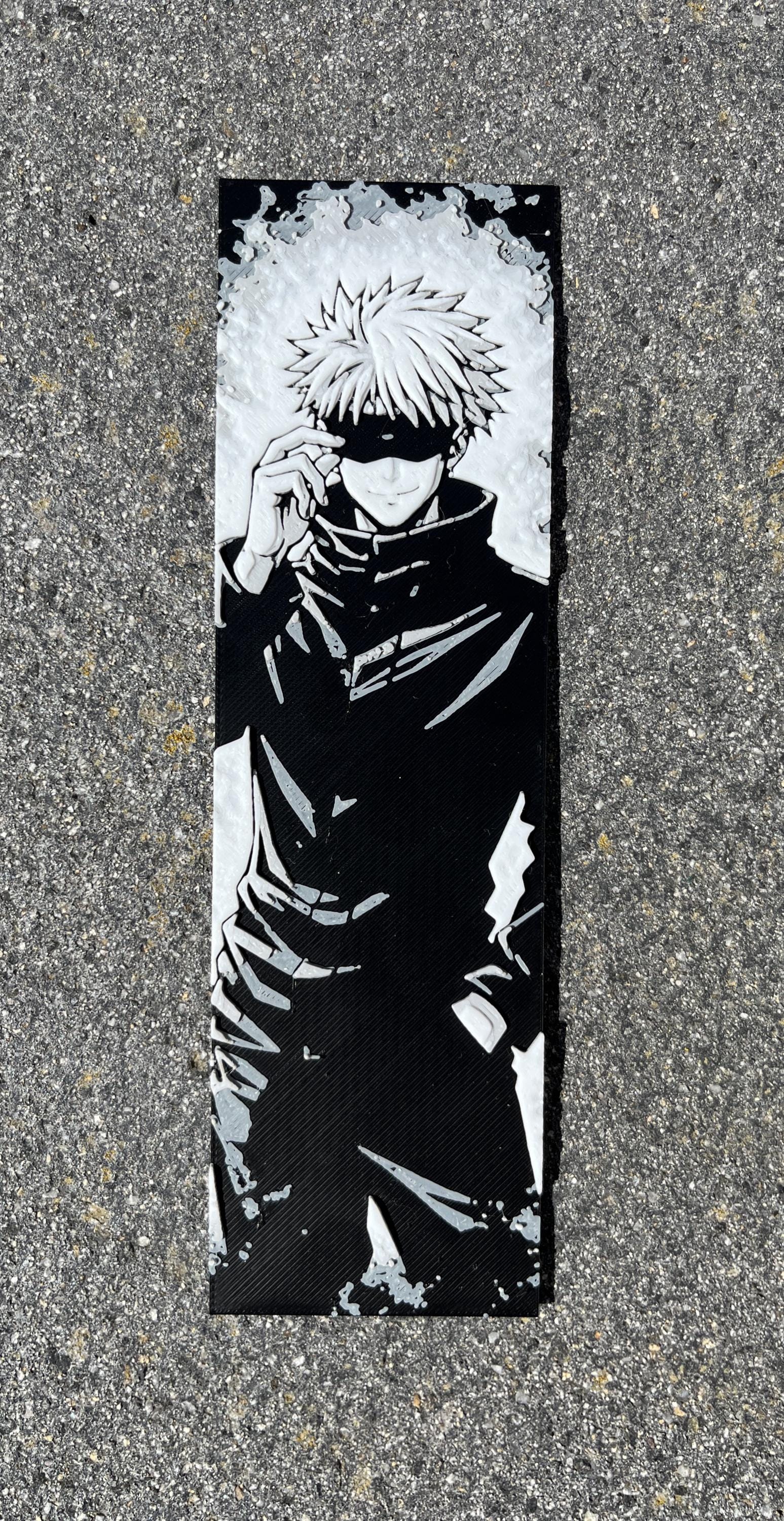 Bookmarks Pattern Gojo Satoru Gojo 3d-print Bookmark - Structured Anime/manga-bookmark With ...
