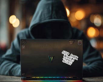 Schritt zurück Ich habe eine Dummheit Allergie Aufkleber | Lustiger Sticker | Rude Aufkleber | Anti-Social Sticker