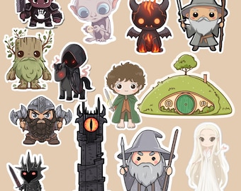 Herr der Ringe Themed Aufkleber | Herr der Ringe Stickers | Fantasie Aufkleber | Herr
