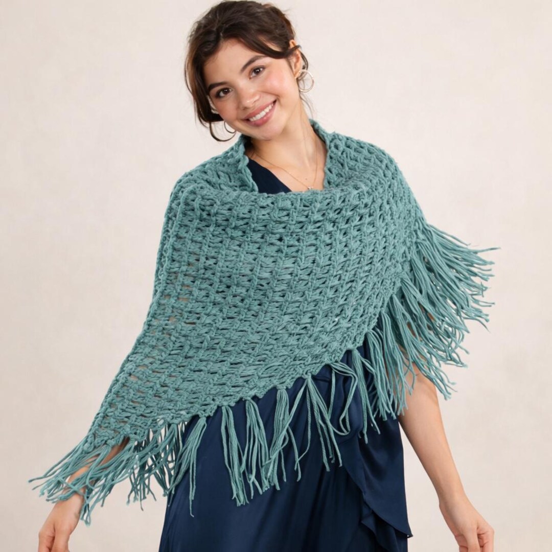 Crochet Broomstick Lace Shawl Pattern, Elegant Lace Wrap PDF ...