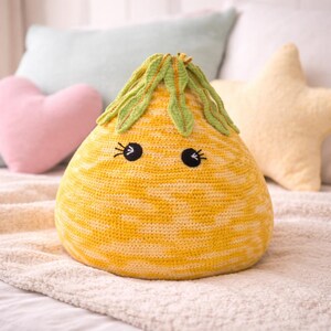 Rote Beete Kissen Häkelanleitung PDF | Niedliches Gemüsekissen Anleitung | Spaß häkeln Kissen-Dekor | Kawaii Essen Kissen | Sofort Download