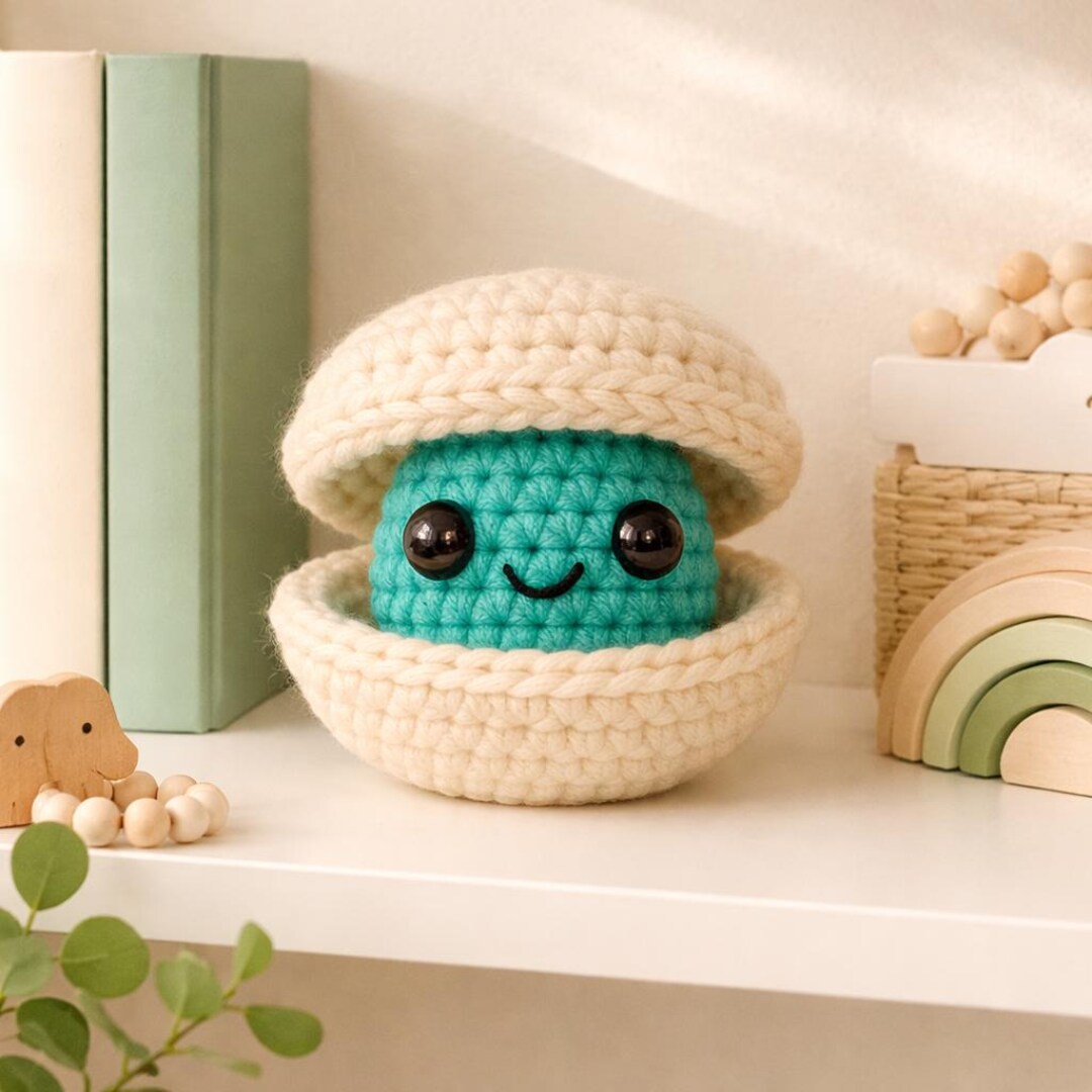 Crochet Clam Pattern Cleo the Clam Crochet Pattern, Cute Amigurumi Plush Toy PDF, Ocean ...