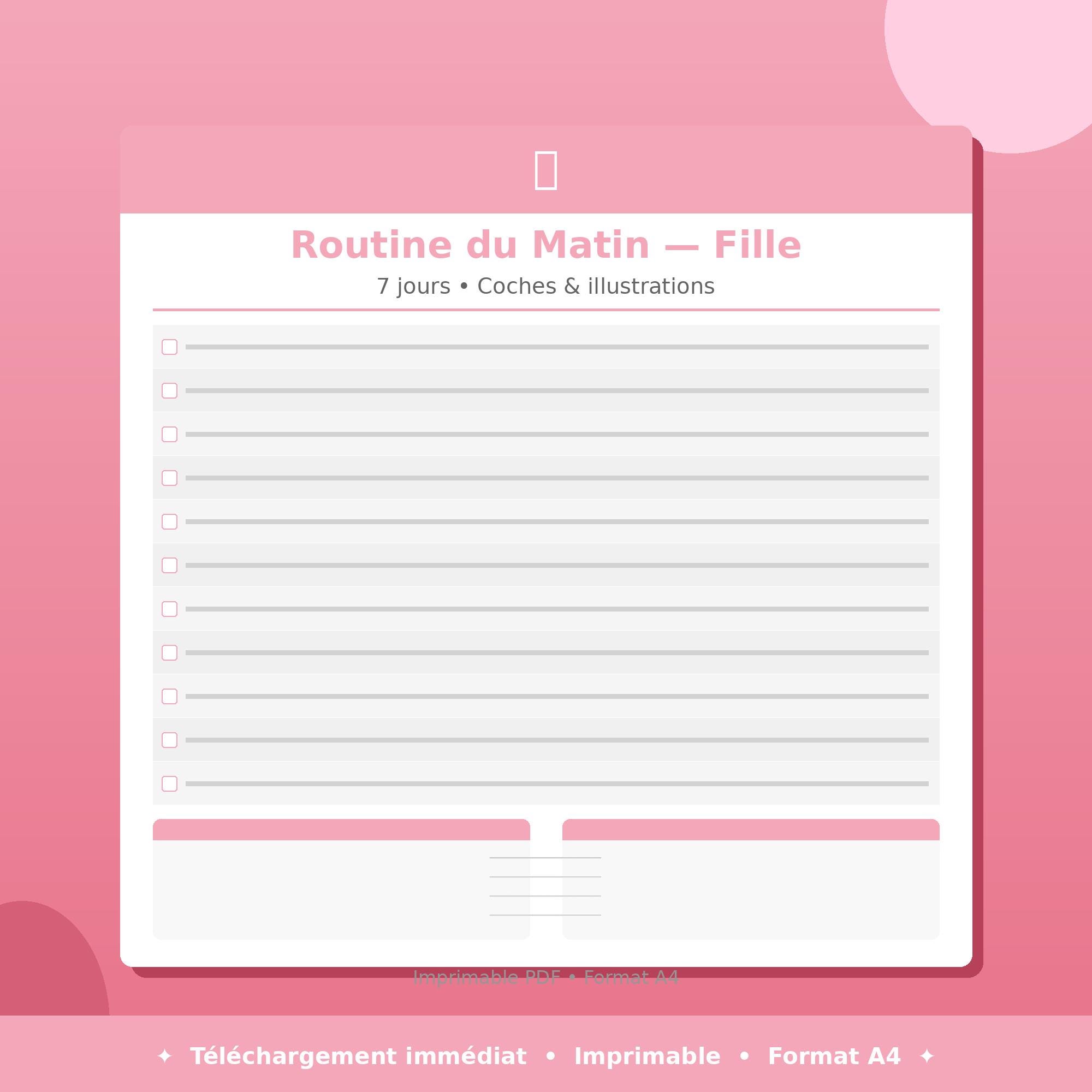 7 Day Routine Journal.pdf Printable PDF A4 Morning Routine for Girls | 7-day Routine Chart ...