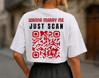 Personalized QR Code Wanna Date/Marry Me PNG: Custom Proposal Design, Romantic Couple png, Scan Me Artwork (Digital Download)