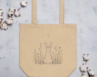 Bolso de mano ecológico Moonlit Rabbit