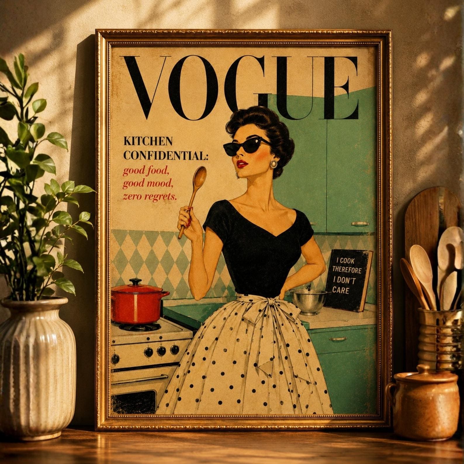 Vogue Poster Framed 1950s - Etsy