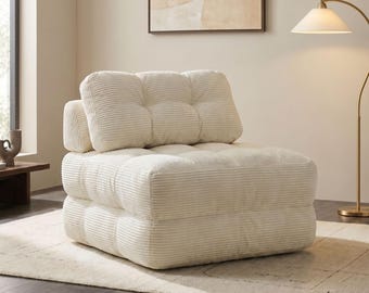 Floor Sofa Bed: Modular Cushion Chair with Removable Headrest