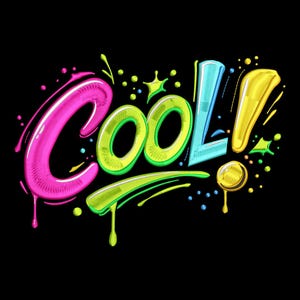Diseño de bordado con efecto de goteo neón, tipografía de arte callejero, descarga instantánea.