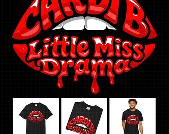 Cardi B PNG File, Little Miss Drama Tour Mouth Instant Download (Digital Download)