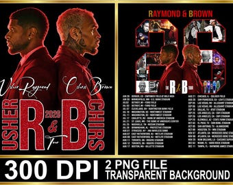 Usher Raymond and Chris Brown R&B Tour 2026 PNG (Digital Download)
