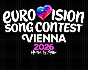New logo Vienna Eurovision 2026 T-Shirt Design Austria Song Contest PNG File (Digital Download)