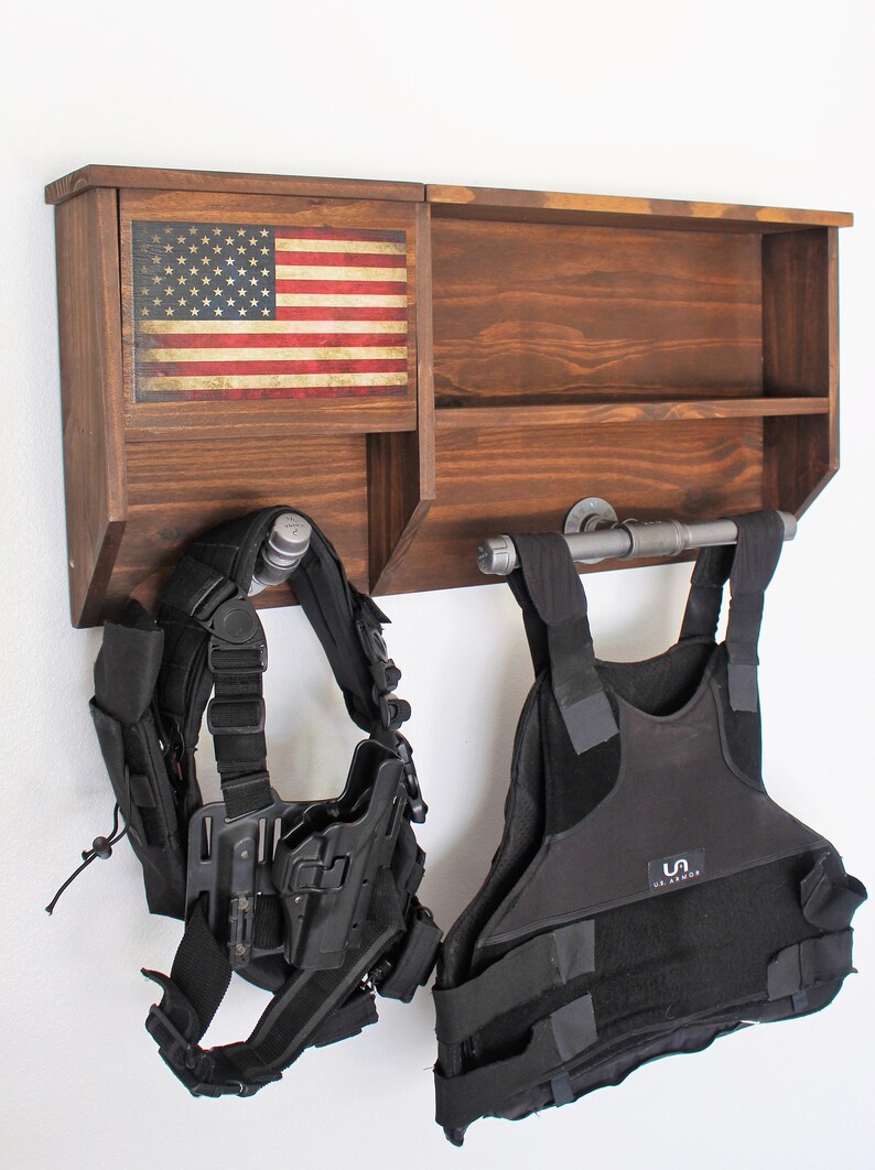 Wall Mounted Duty Gear Rack Tactical Tree and Hidden gun EDC Etsy