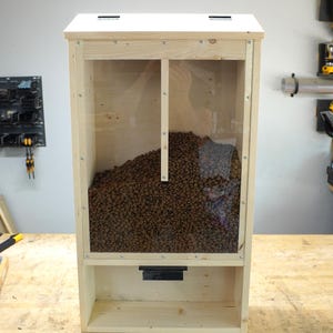 Pet Food Dispenser Wall Mounted, Dog Food Bin, Pet Food Storage