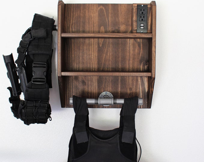 Compact Duty and Tactical Gear Rack With Usb/120v Power Strip - Etsy