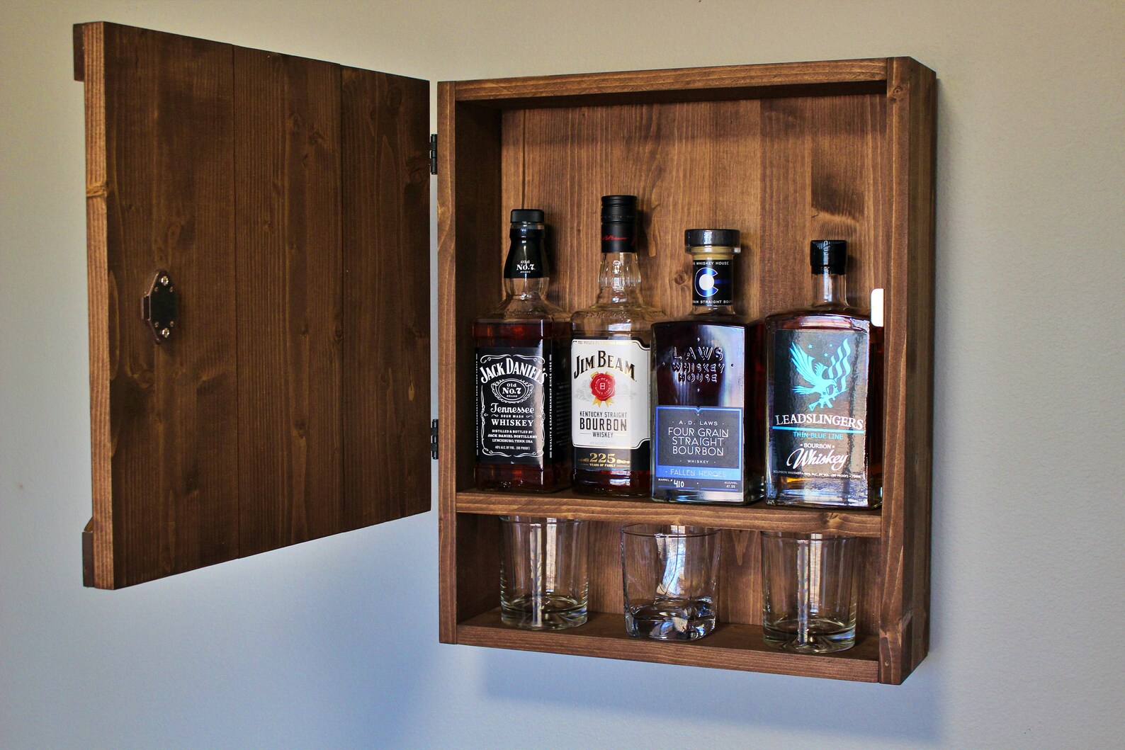 Barn Door Wooden Bar Liquor with Lock Etsy
