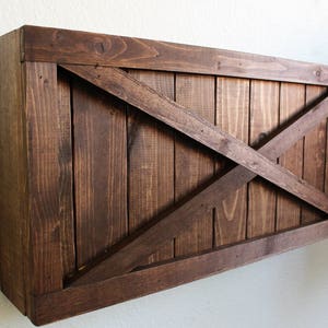 Rustic Barn Door Style Wooden Murphy Whiskey Bar