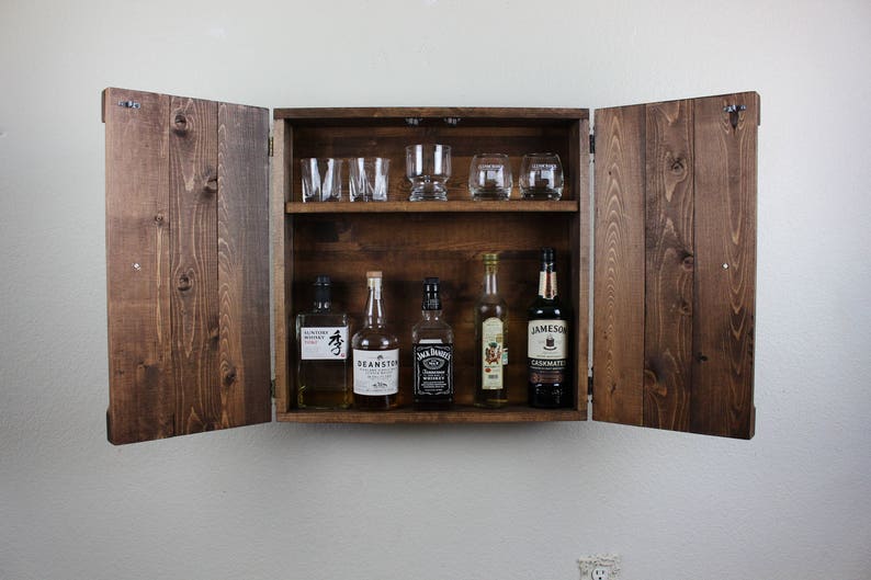 Rustic Barn Door Style Wooden Liquor and Dartboard Etsy