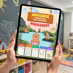 CAPYBARA Preschool Fun Learning Worksheets Printable