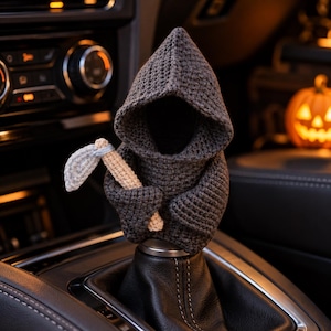 Housse de pommeau de levier de vitesse en forme de crâne effrayant, accessoire d'Halloween, décoration intérieure de voiture