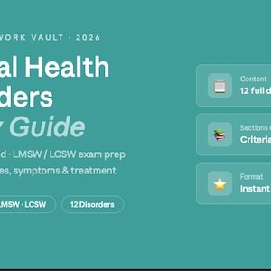 mental health study note dsm 5 tr diagnoses lmsw lcsw social work exam therapy notes pdf instant download