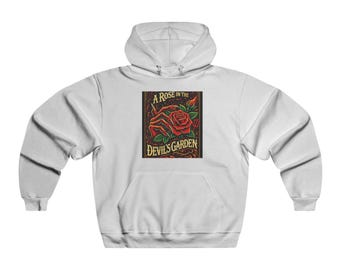 Sudadera con capucha "Una rosa en el jardín del diablo" / Ilustración vintage de una rosa I