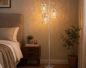Vintage Tree Floor Lamp | Minimalist lamp | Metal floor lamp | Metal shade lamp | Luxury floor lamp | Statement lighting