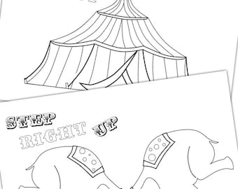 Circus Colouring Pages - Circus Party Printables