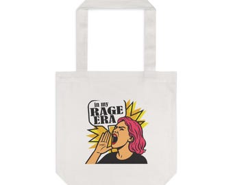 Rage Era Tote Bag | Cotton Canvas Tote | Midlife Empowerment | Feminist Tote | Perimenopause Gift | Reusable Shopping Bag