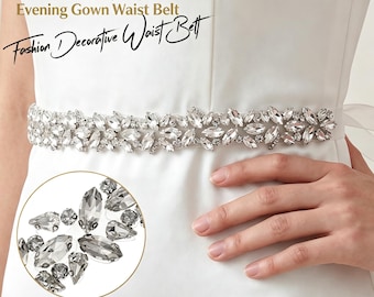 Handgemaakte kristallen riem, strass tailleketting, sprankelende feestaccessoires, veelzijdige bruiloftssjerp, modecadeau voor haar, avondje uit stijl