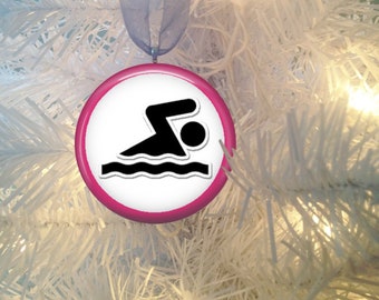 Swim Swimmer Christmas Tree Ornament