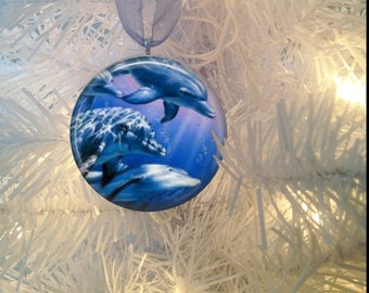 Dolphins #1 Christmas Tree Ornament