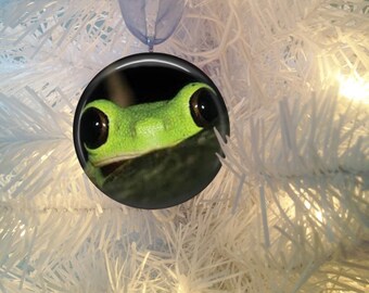 Green Frog #1 Christmas Tree Ornament