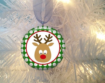 Cute Reindeer  Christmas Tree Ornament