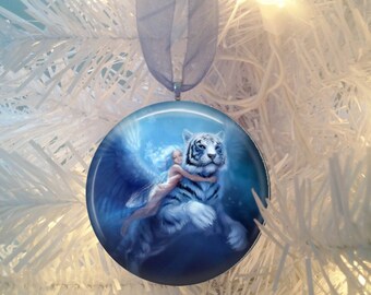 White Tigers #7 Fairy Angel  Christmas Tree Ornament